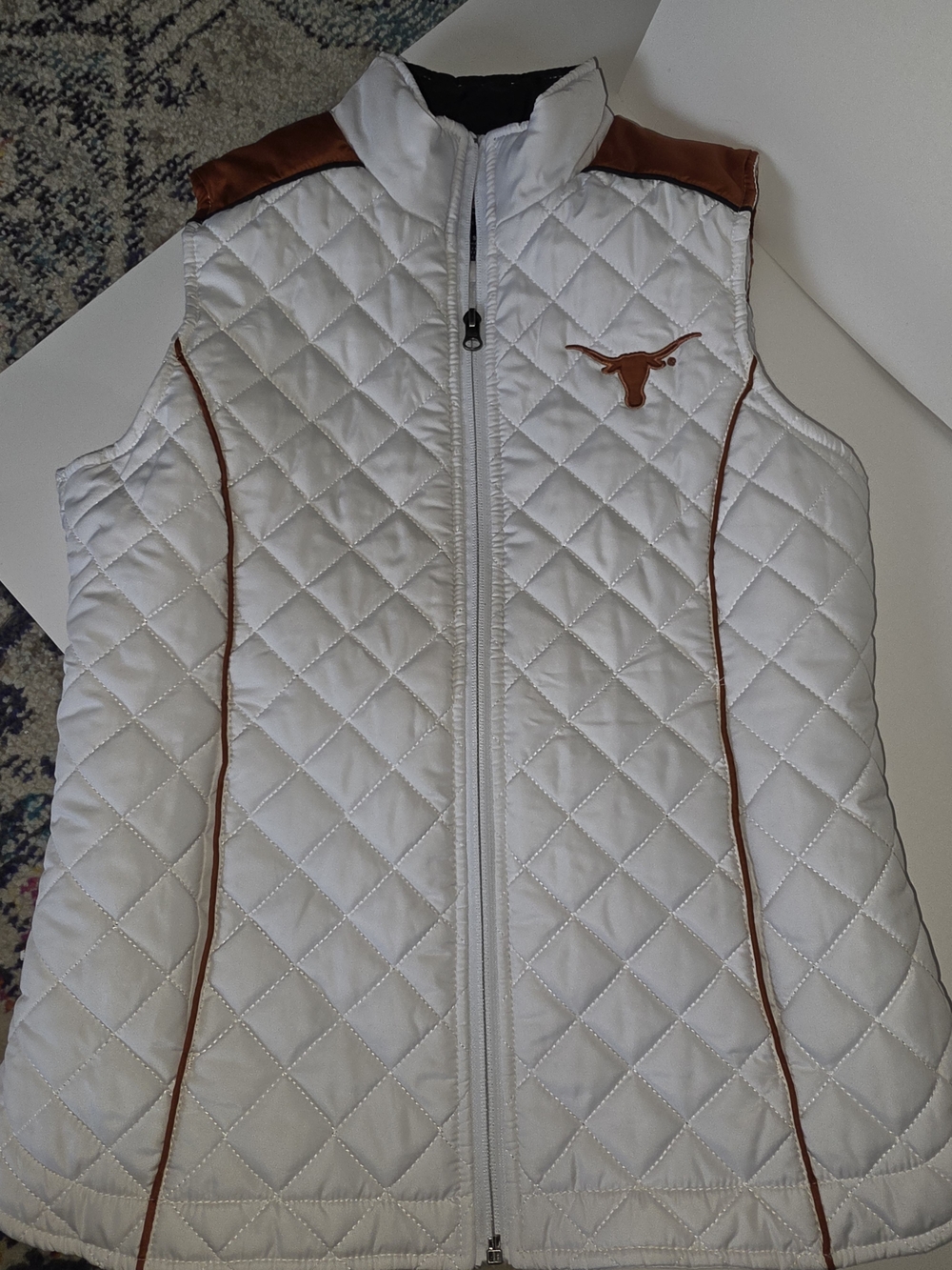 Texas Longhorns Vest Womens s White Licensed College M0402